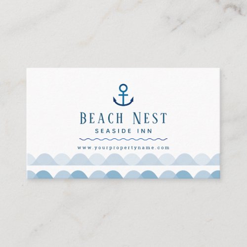 Nautical Beach House Cottage BB Rentals Business Card