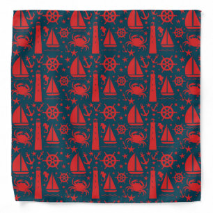 Nautical Beach pattern fun bandana