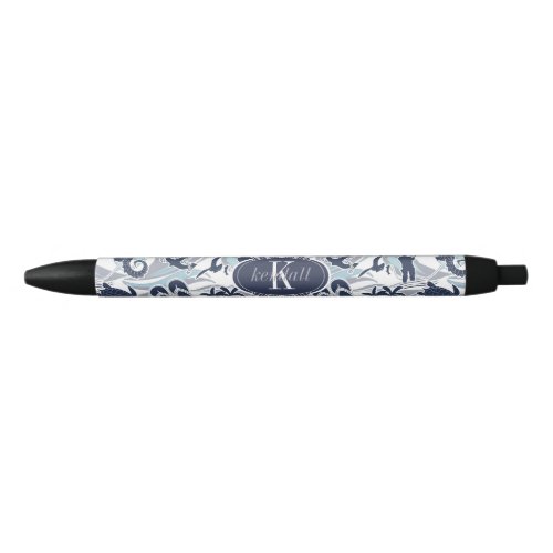 Nautical Beach Pattern Navy ID839 Blue Ink Pen
