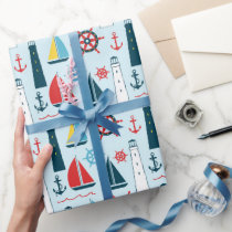Nautical Beach pattern wrapping paper