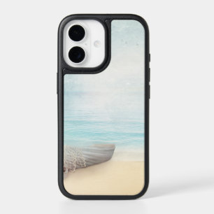 Nautical Beach Scene with Rowboat & Fishing Net iPhone 17 Case