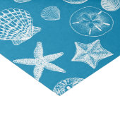 Nautical Beach Shells Aqua White Tissue Paper | Zazzle