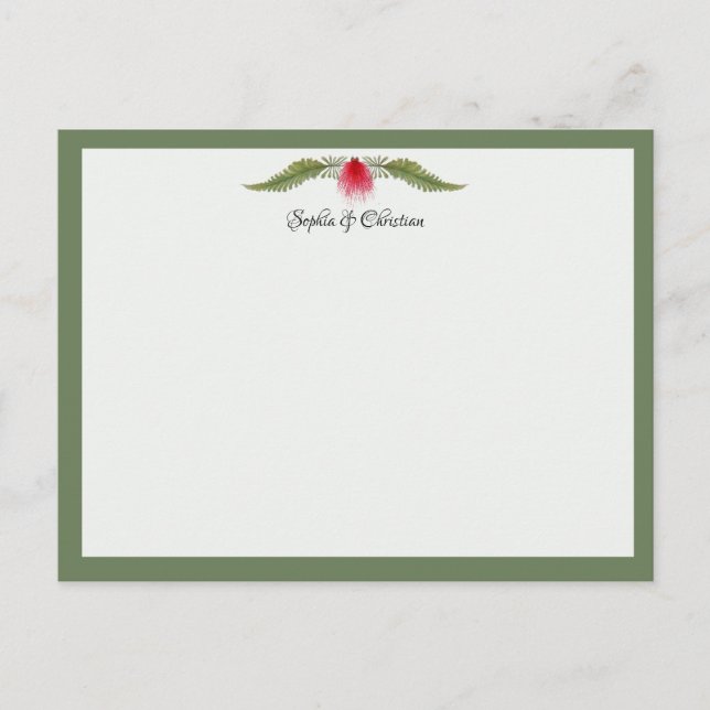 Nautical Beach Theme Wedding Correspondence Card (Front)