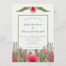 Nautical Beach Themed Wedding Invitation