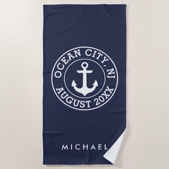 Nautical Beach Towel (Front)