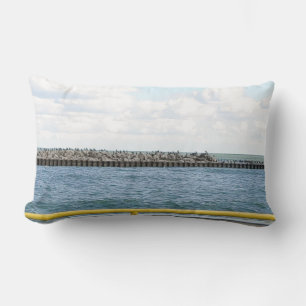 Nautical Beach View Lumbar Pillow
