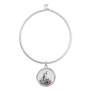 Nautical Beach Wedding Bridesmaid Gift Bangle Bracelet