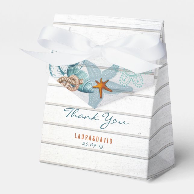 Nautical Beach | Wedding Favor Box (Front Side)