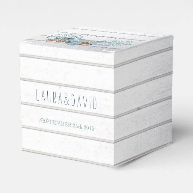 Nautical Beach | Wedding Favor Box (Front Side)