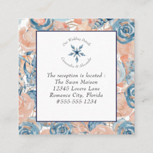 Nautical Beach Wedding Seashells  Starfish  Enclosure Card