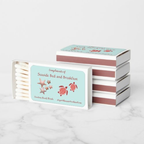 Nautical Bed and Breakfast Advertising Giveaway  Matchboxes