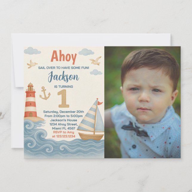 Nautical Birthday Invitation (Front)