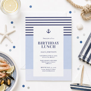 Nautical Birthday Sea Party Invitation