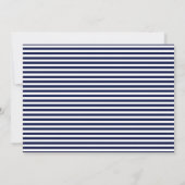 Nautical Birthday Thank You Card | Navy and Red (Back)