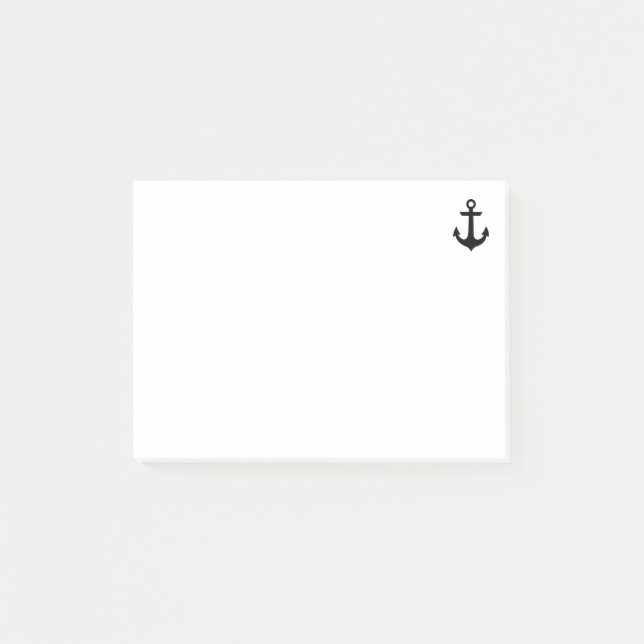 Nautical Black Anchor Notes (Front)