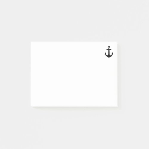 Nautical Black Anchor Post_it Notes