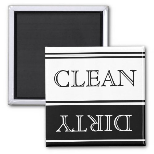 Nautical  Black and White Dishwasher Dirty Clean Magnet