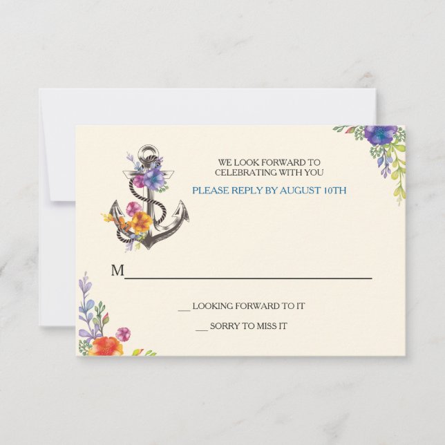 Nautical Bliss Response Card (Front)