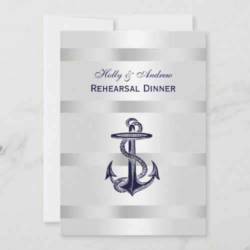 Nautical Blu Anchor Silver Wht BG V Rehearsal Din Announcement