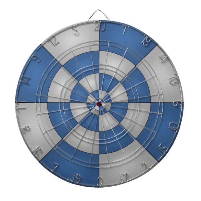Nautical Blue Abstract Dart Board (Front)