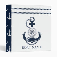 Nautical Blue Anchor Boat Name