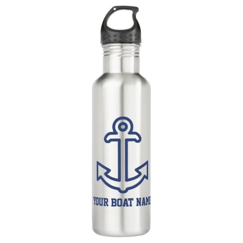Nautical Blue Anchor Bottle for Boaters