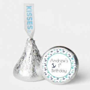 Nautical Blue Anchor Boys Birthday Hershey®'s Kisses®