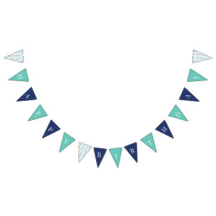 Nautical Blue Anchor Bunting Flags