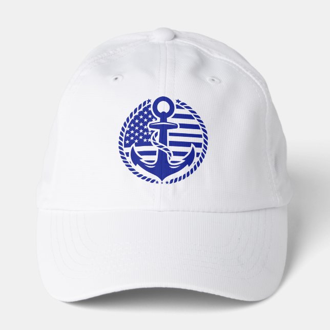 Nautical Blue Anchor Cap  (Front)
