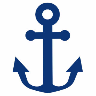 Nautical Blue Anchor Cutout