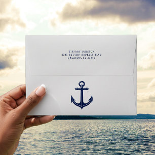 Nautical Blue Anchor Envelope