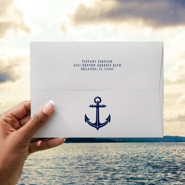 Nautical Blue Anchor Envelope (Creator Uploaded)