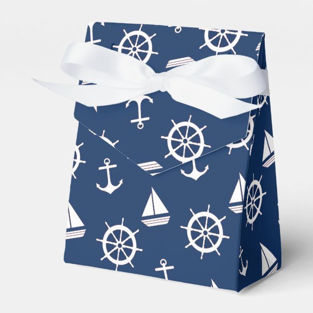 Nautical Blue Anchor Gift Box (Front Side)