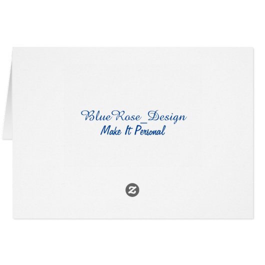 Nautical Blue Anchor Motif Card (Back Horizontal)
