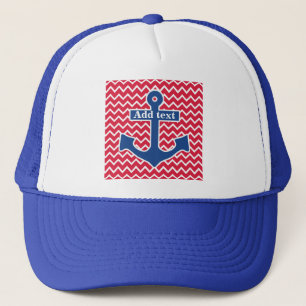 Nautical Blue Anchor Trucker Hat