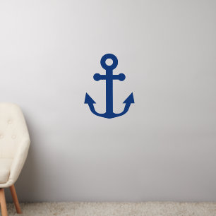 Nautical Blue Anchor Wall Decal