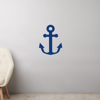 Nautical Blue Anchor Wall Decal