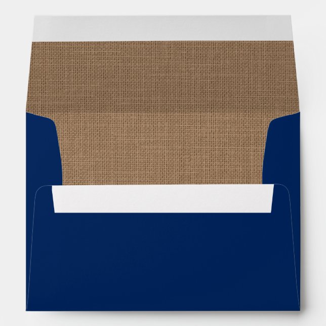 Nautical Blue and Burlap Envelope (Back (Bottom))