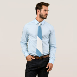 Nautical Blue and White Broad Stripe on a Neck Tie