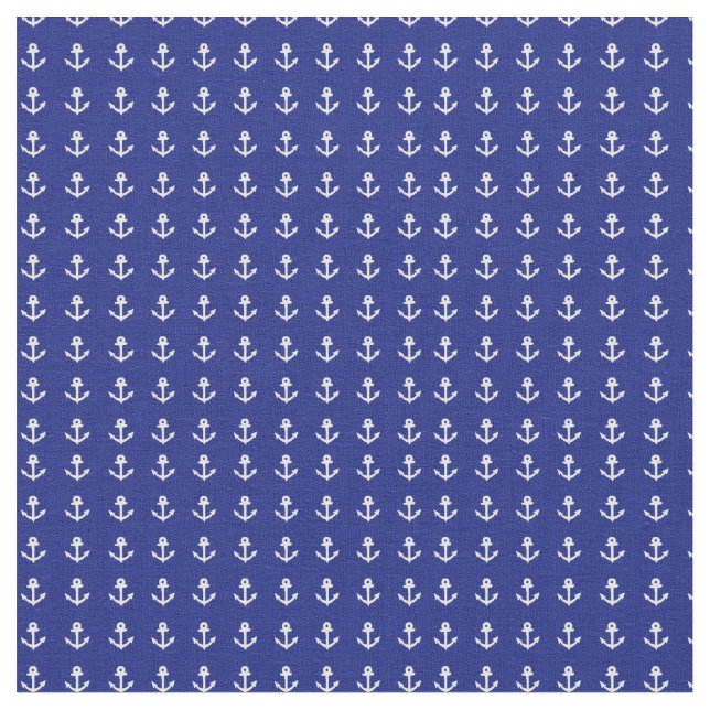 Nautical Blue and White Fabric (Close Up)