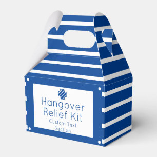 Nautical Blue and White Hangover Relief Kit Favor Favor Boxes
