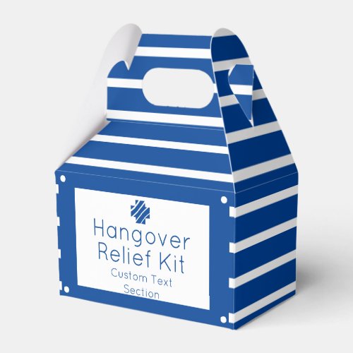 Nautical Blue and White Hangover Relief Kit Favor  Favor Boxes