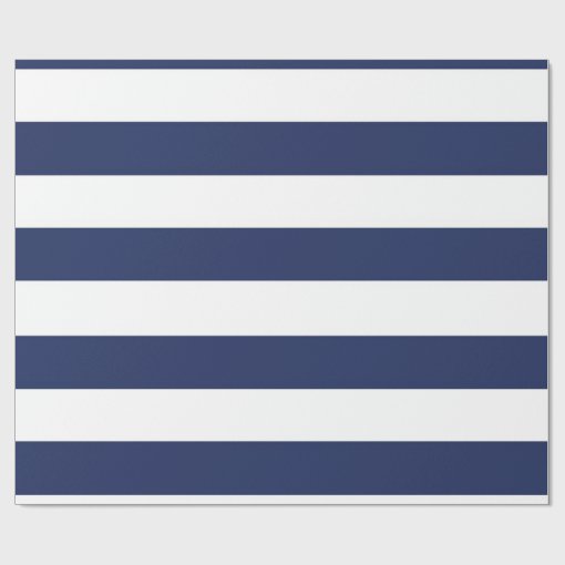 Nautical Blue And White Striped Wrapping Paper Zazzle