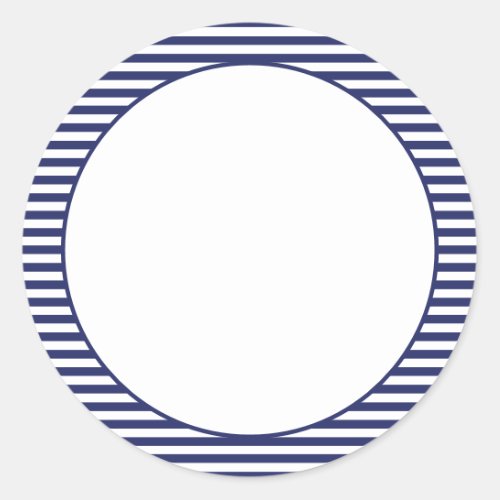 Nautical blue and white stripes blank food labels