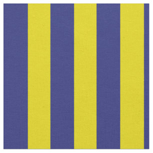 Nautical Blue and Yellow Stripes Fabric