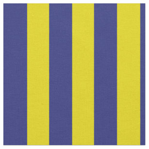 Nautical Blue and Yellow Stripes Fabric