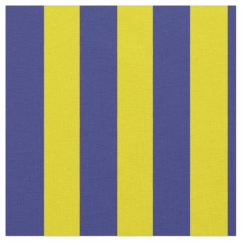 Nautical Blue And Yellow Stripes Fabric by jozanehouse at Zazzle