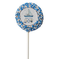 Nautical Blue Boat Ahoy It's a Boy Baby Shower  Chocolate Covered Oreo Pop