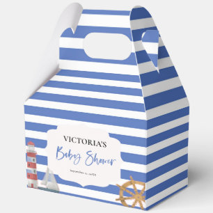 Nautical Blue Boy Baby Shower Favor Boxes