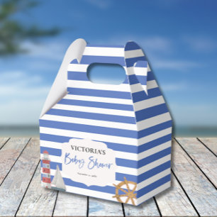 Nautical Blue Boy Baby Shower Favor Boxes